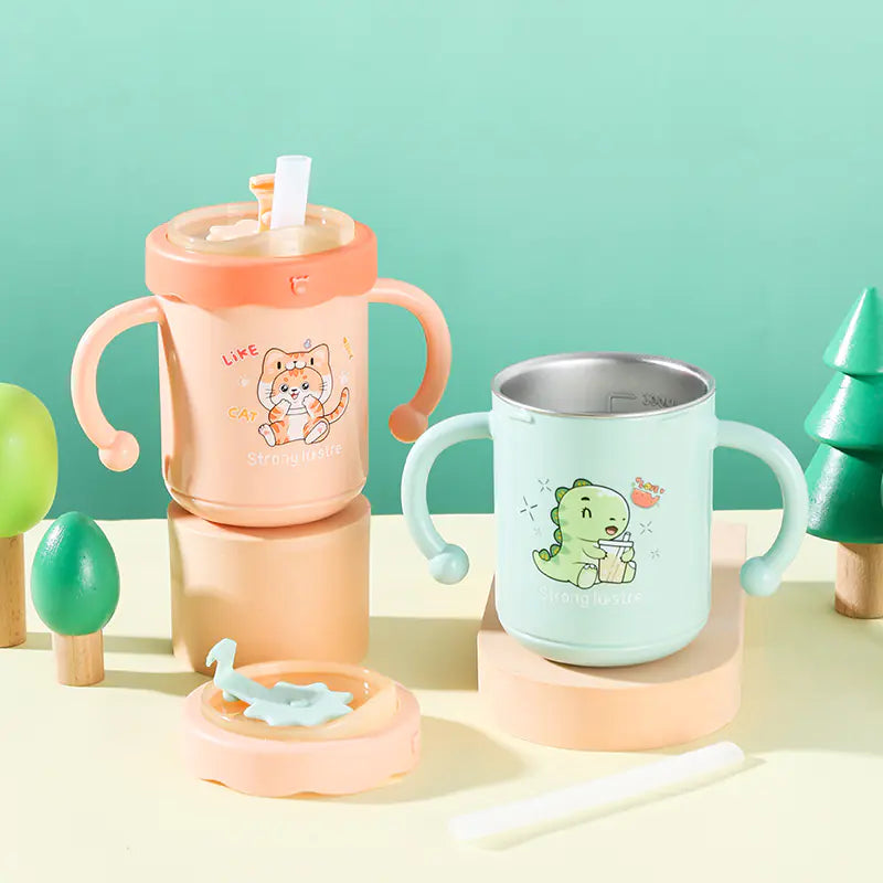 Detachable Cartoon Children's Milk Cup with Scale