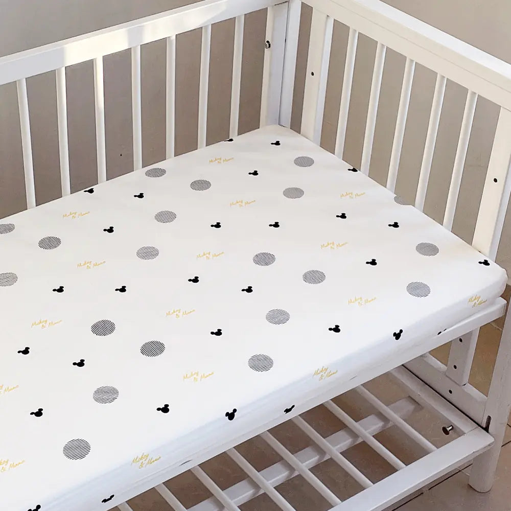 Cotton Infant Muslin Crib Mattress Cover with Print