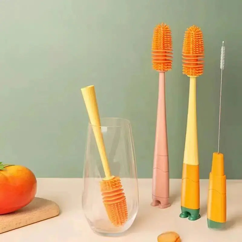 Four-in-One Food-Grade Silicone Cup Brush for Cleaning